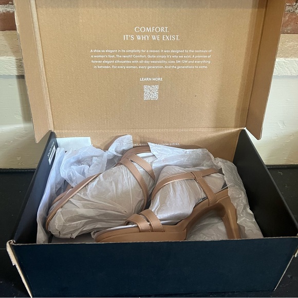 Strappy Nude Heeled Sandals | Naturalizer Brenta in Crème Brule - Picture 3 of 5